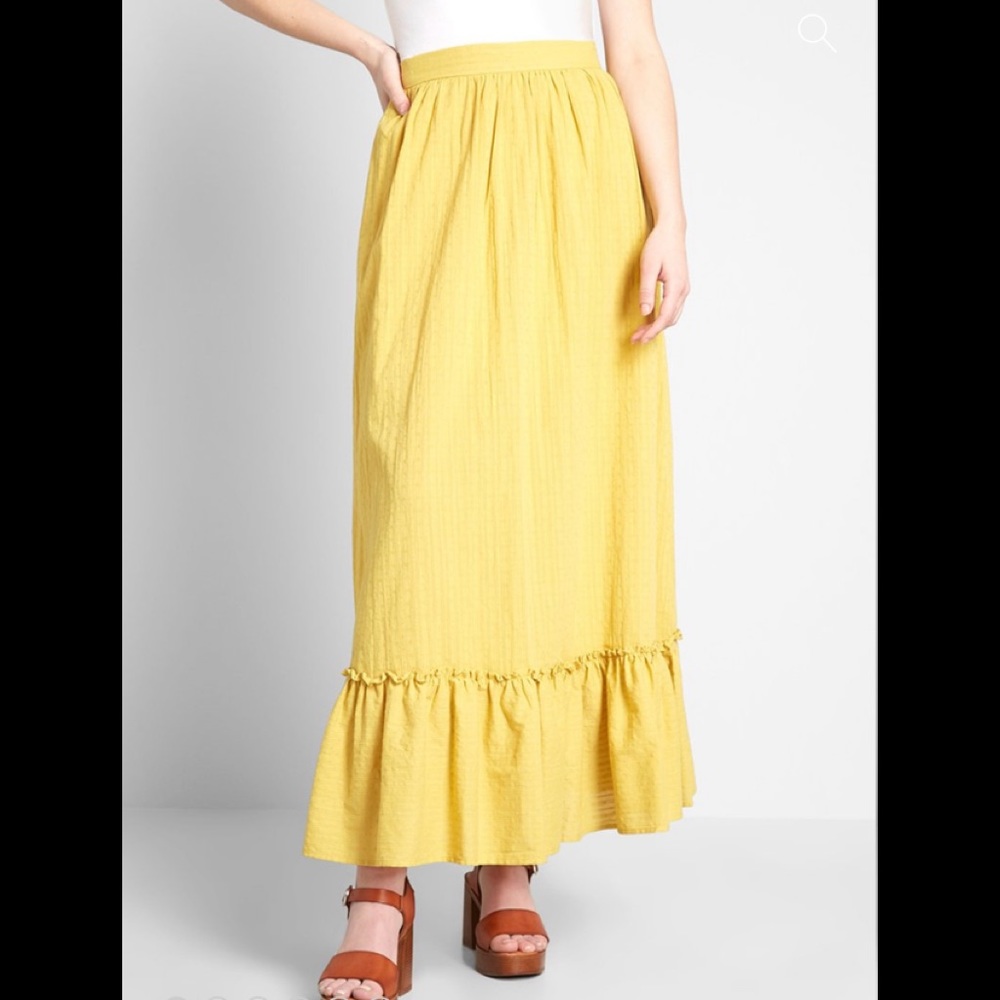 NWOT ModCloth Prairie Much So Maxi Skirt Small
